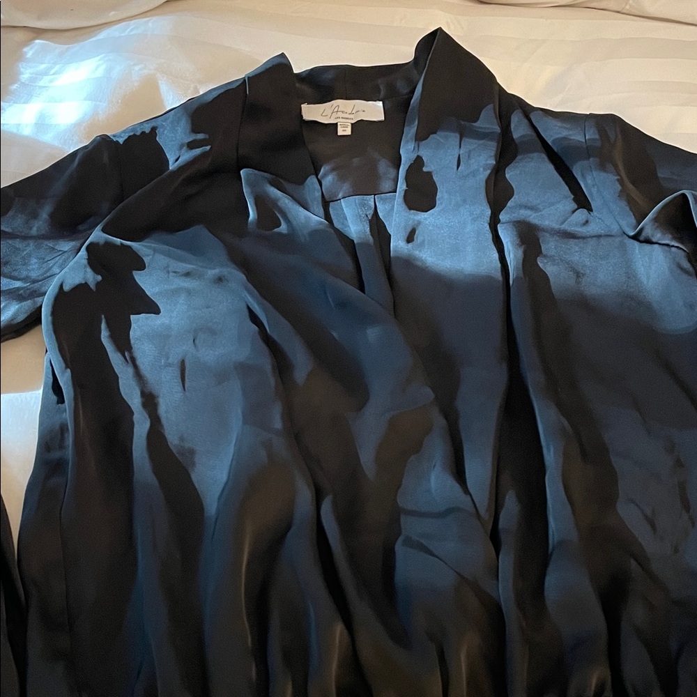 Black Satin Blouse bodysuit